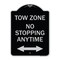 Signmission No Stopping Anytime W/ Bi-Directional Arrow Heavy-Gauge Aluminum Sign, 24" x 18", BS-1824-23579 A-DES-BS-1824-23579 - alternate 1